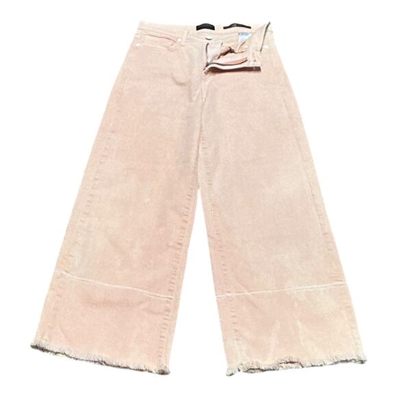 Banana Republic High-Rise Wide-Leg Crop Jeans Peach Punch 27 - Picture 2 of 4